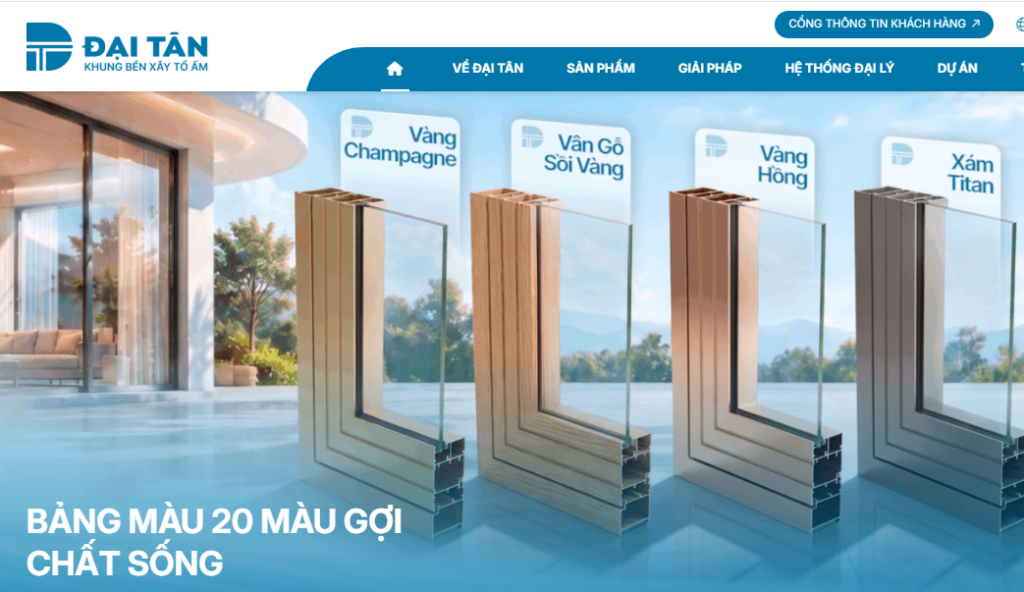 Website Nhôm Đại Tân – Nền tảng tra cứu giải pháp nhôm toàn diện